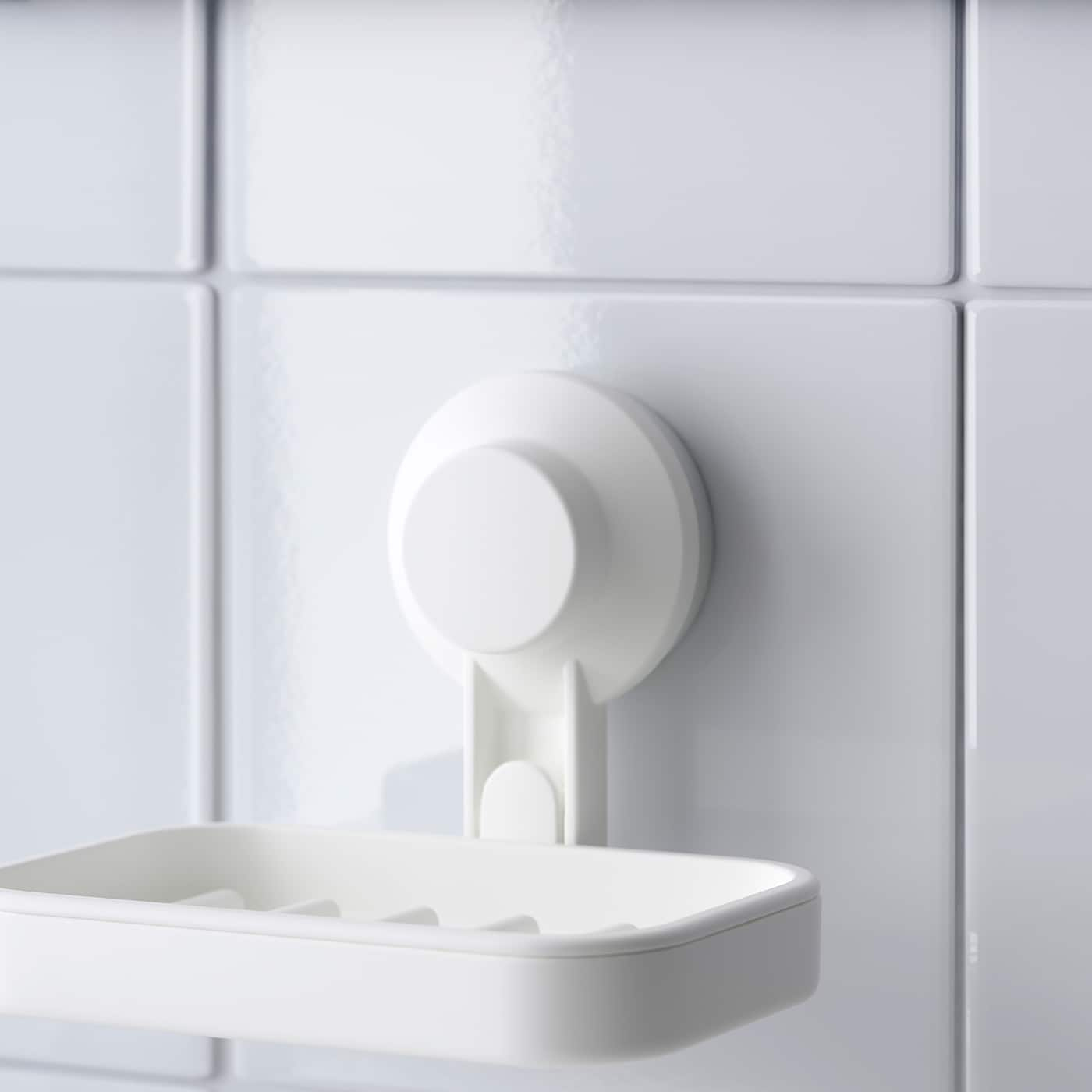 Tisken Porte-Savon À Ventouse - Blanc destiné Pare Douche Ikea