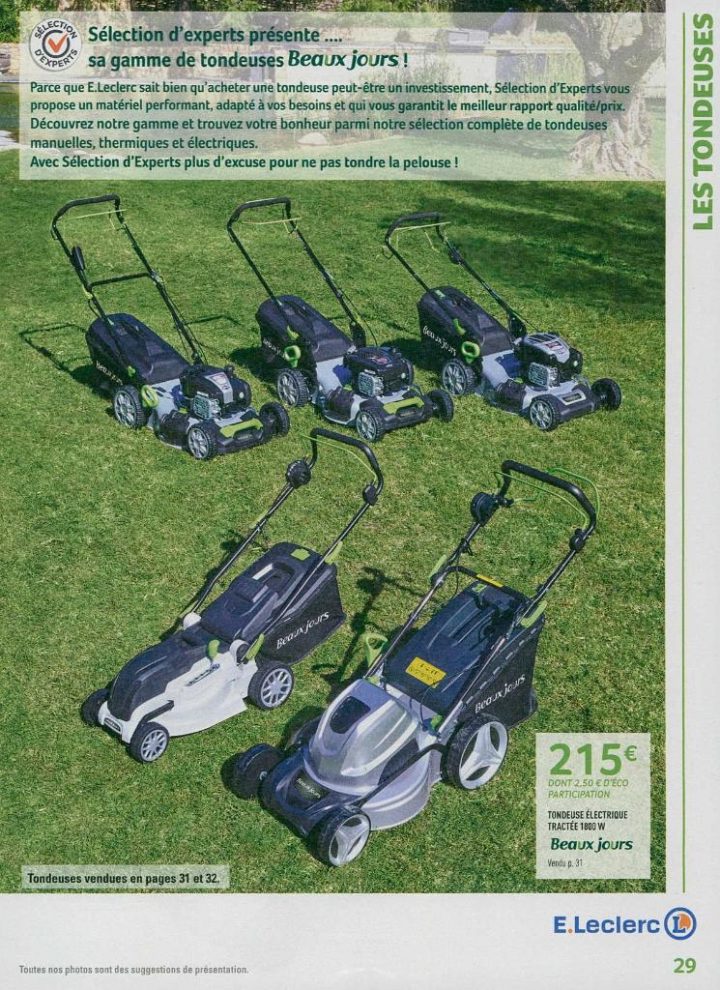 Tondeuse Beaux Jours Leclerc concernant Tondeuse Leclerc Jardin Tondeuse Beaux Jours Leclerc concernant Tondeuse Leclerc Jardin