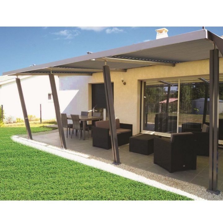 Tonnelle Adossée Aluminium 4X6 M + Lames Orientables encequiconcerne Tonnelle 4X4