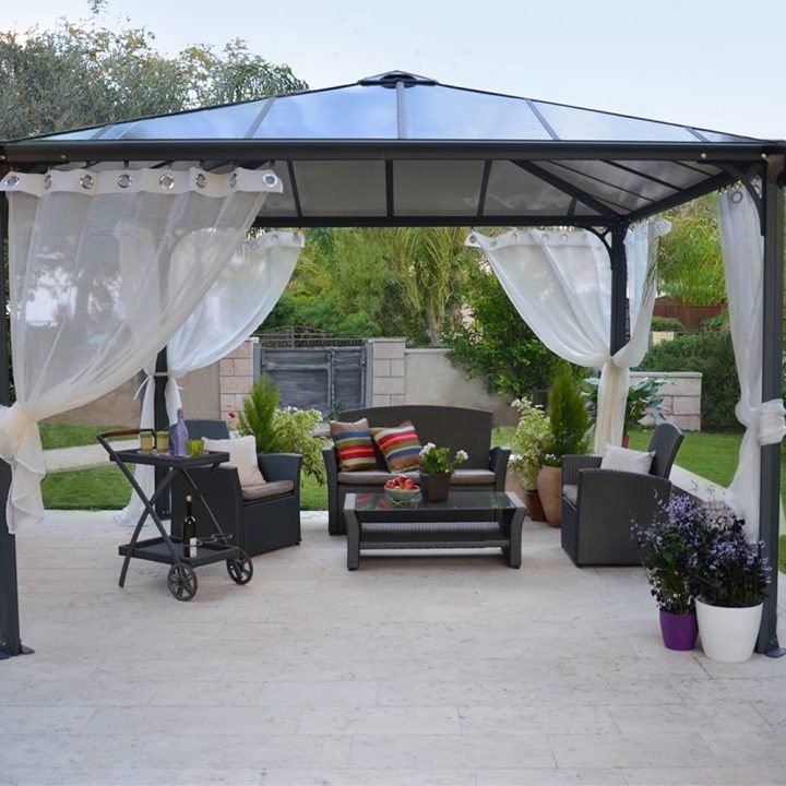 Tonnelle Autoportante Couv'Terrasse Aluminium 3,6X3,6 M dedans Tonnelle Toit Polycarbonate 4X4 Tonnelle Autoportante Couv'Terrasse Aluminium 3,6X3,6 M dedans Tonnelle Toit Polycarbonate 4X4