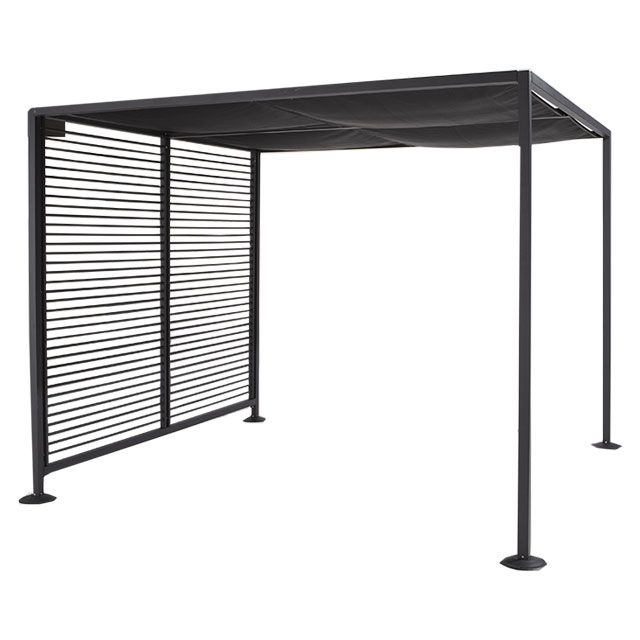 Tonnelle Blooma Mooréa 2,8 X 2,8M Noir | Castorama, Noir concernant Tonnelle De Jardin Castorama