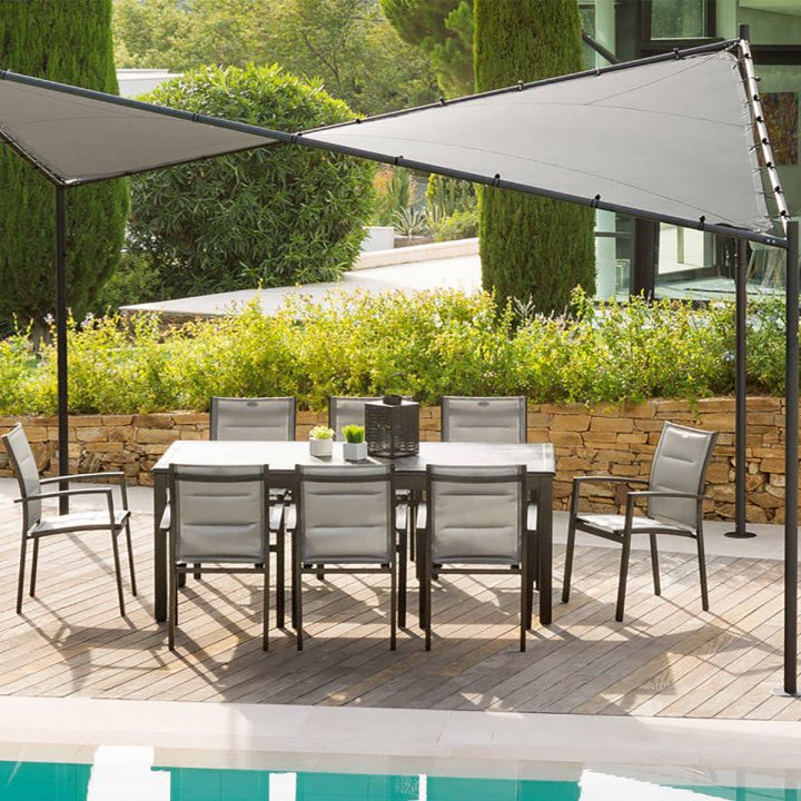 Tonnelle Certeli Graphite & Ardoise Hespéride 4 X 4 M destiné Tonelle De Jardin Tonnelle Certeli Graphite & Ardoise Hespéride 4 X 4 M destiné Tonelle De Jardin