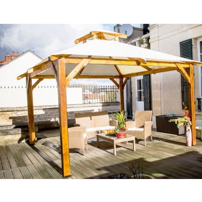 Tonnelle Quatre Pentes – Couverture Bâche – 3,54 X 3,54 M pour Tonnelle De Jardin En Bois Tonnelle Quatre Pentes – Couverture Bâche – 3,54 X 3,54 M pour Tonnelle De Jardin En Bois