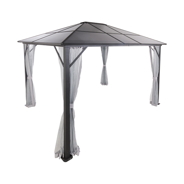Tonnelle Zephyros 3 X 3,65 M Gris Blooma – Tonnelle tout Tonnelle De Jardin Castorama