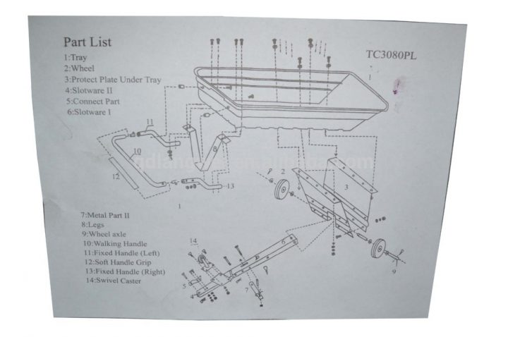 Tracteur Remorque Chariot De Jardin En Plastique-Remorque destiné Chariot De Jardin 4 Roues