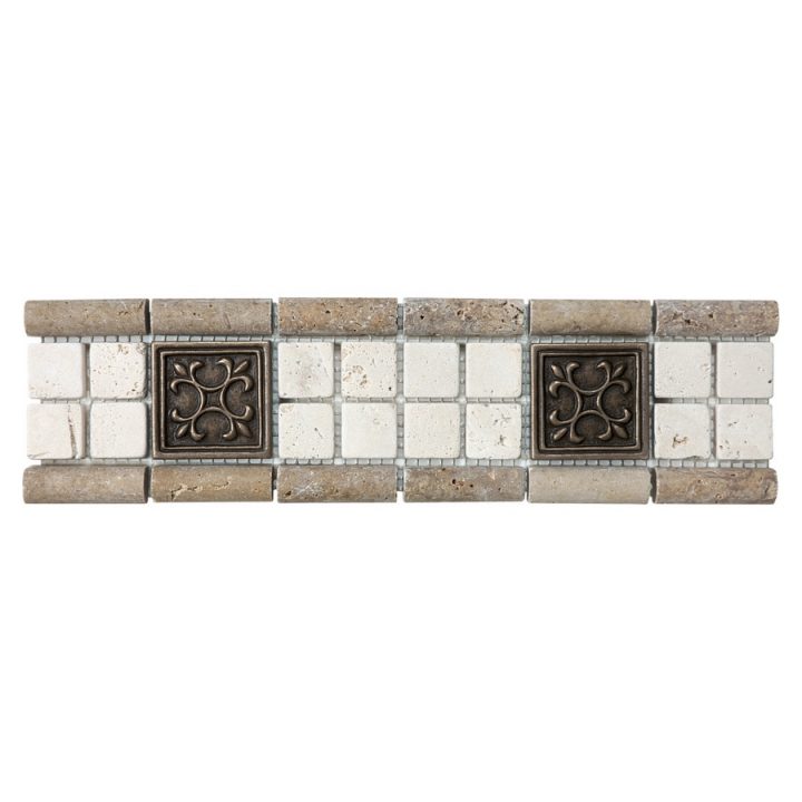 Travertine Listello Border Tiles – Tile Design Ideas à Listel Travertin