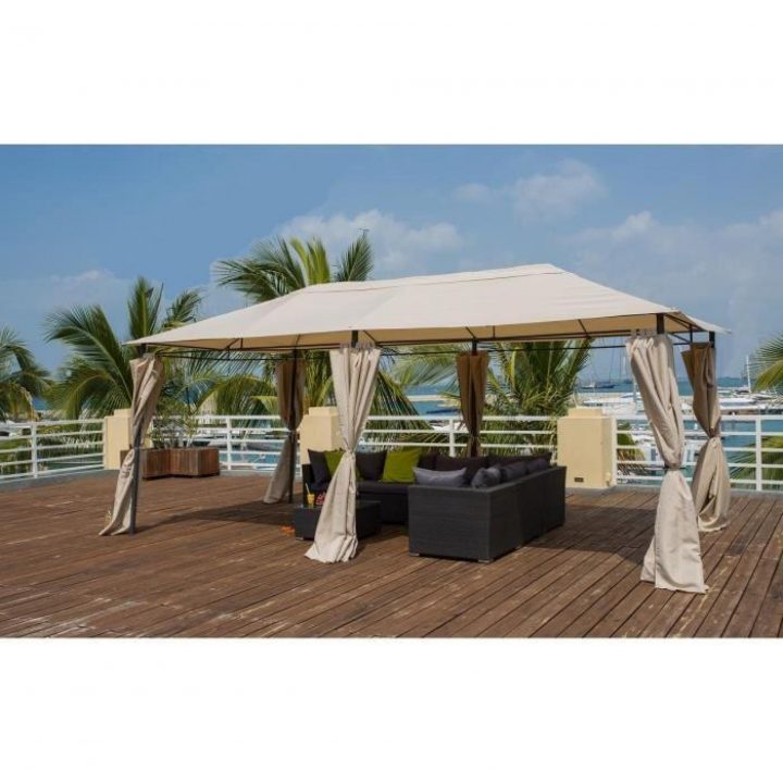 Tunis Tonnelle De Jardin En Acier 3X6 M Avec Toile En dedans Tonelle De Jardin Tunis Tonnelle De Jardin En Acier 3X6 M Avec Toile En dedans Tonelle De Jardin