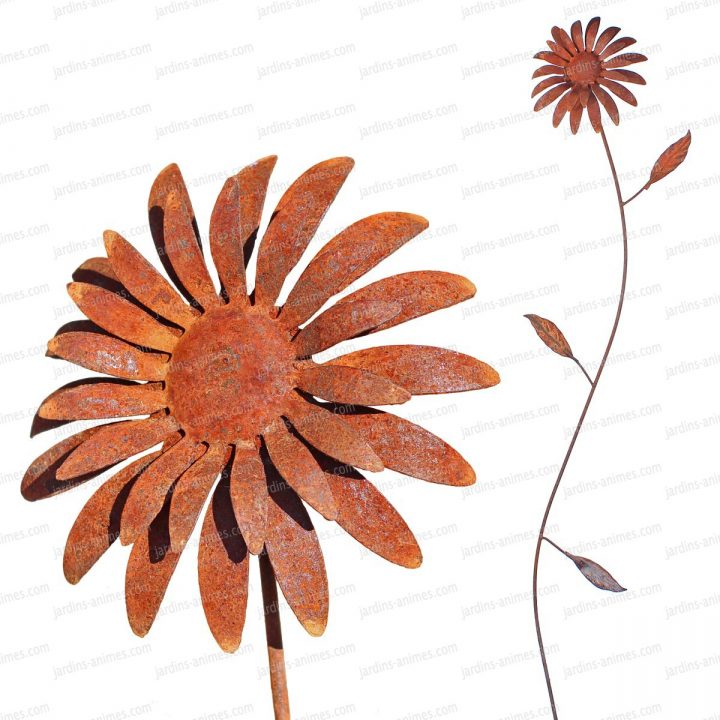 Tuteur Fleur Soleil En Fer Forgé – Tuteurs Décoratifs concernant Décoration Jardin Fer Forgé Tuteur Fleur Soleil En Fer Forgé – Tuteurs Décoratifs concernant Décoration Jardin Fer Forgé