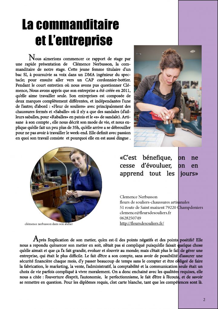 Un Packaging Pour Des Chaussures – Lycee Ernest Perochon pour Chambre Des Metiers Niort