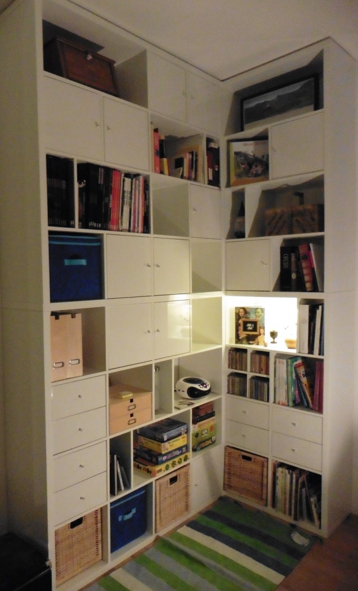 Une Bibliothèque D'angle Sur Mesure Avec Kallax dedans Meuble Bas Bibliothèque