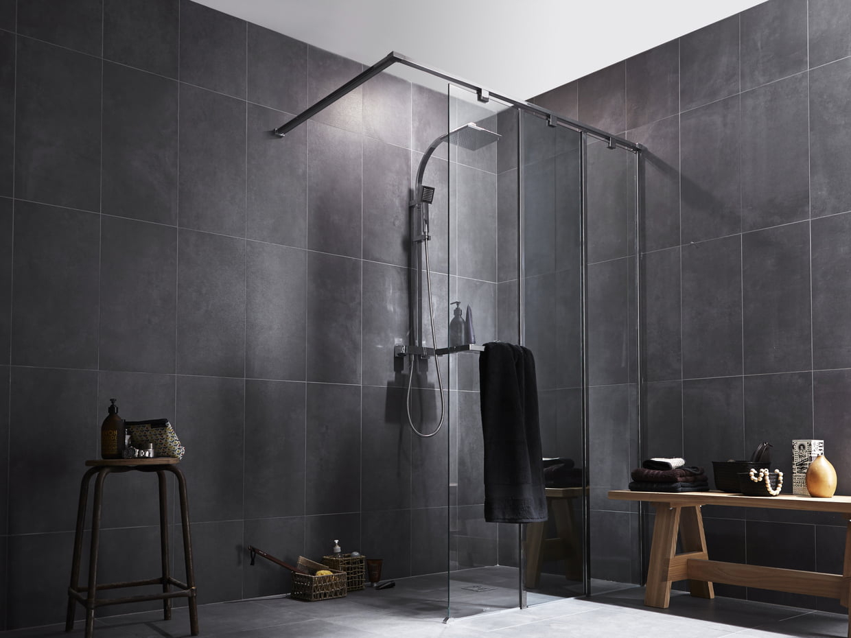 Une Douche À L'italienne À 3 Parois De Leroy Merlin dedans Pare Douche Leroy Merlin