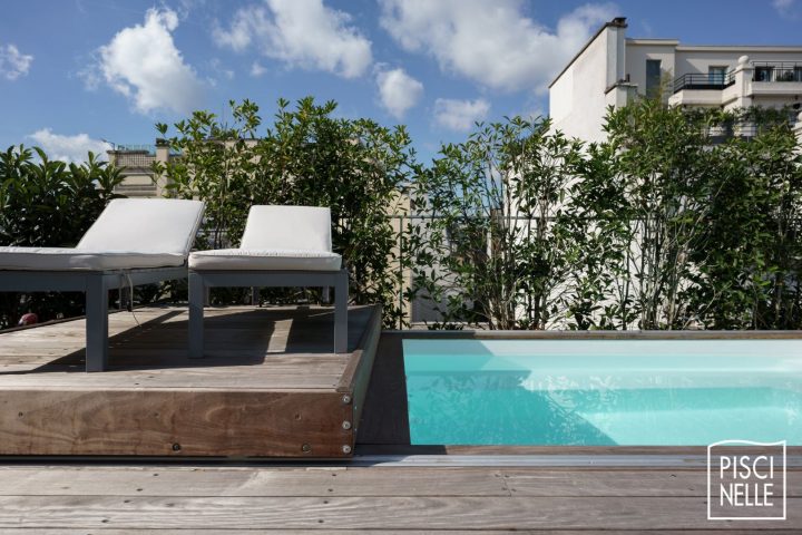 Une Piscine Sur Un Toit Terrasse À Paris – Piscinelle pour Rolling Deck Prix
