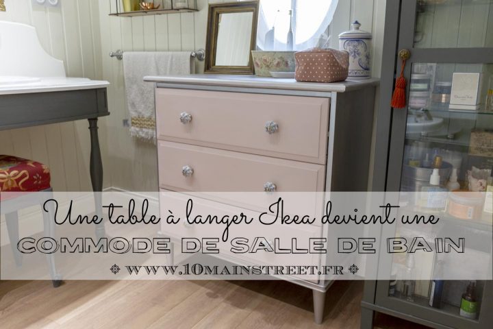 Une Table À Langer Ikea Transformée En Commode De Salle De concernant Table À Langer Salle De Bain