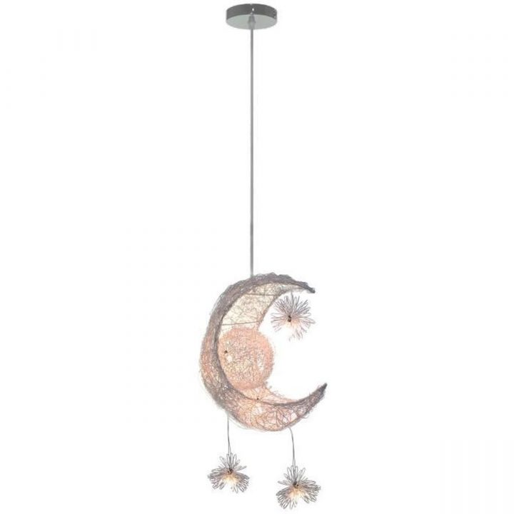 Uni Suspension Décorative Luminaire Contemporain Lustre Lune à Lustre Chambre Bébé Garçon Uni Suspension Décorative Luminaire Contemporain Lustre Lune à Lustre Chambre Bébé Garçon