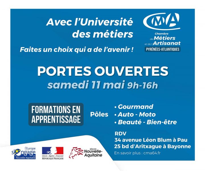 Universitedesmetiers On Twitter: "journees Portes Ouvertes encequiconcerne Chambre Des Metiers Pau