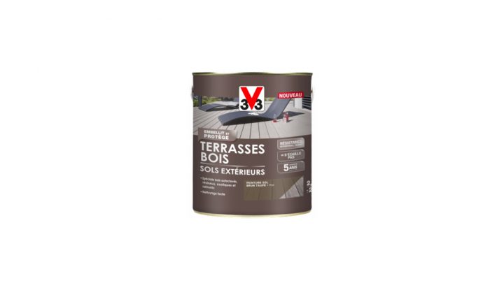 V33 Peinture Sols Exterieurs Terrasses Bois Satin Pas Cher intérieur Saturateur Bois Mauler