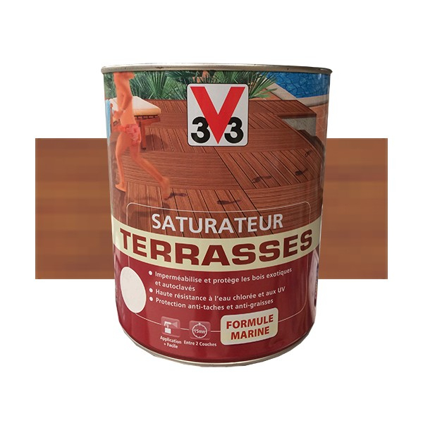 V33 Saturateur Terrasse Teck Pas Cher En Ligne à Peinture V33 Terrasse Bois