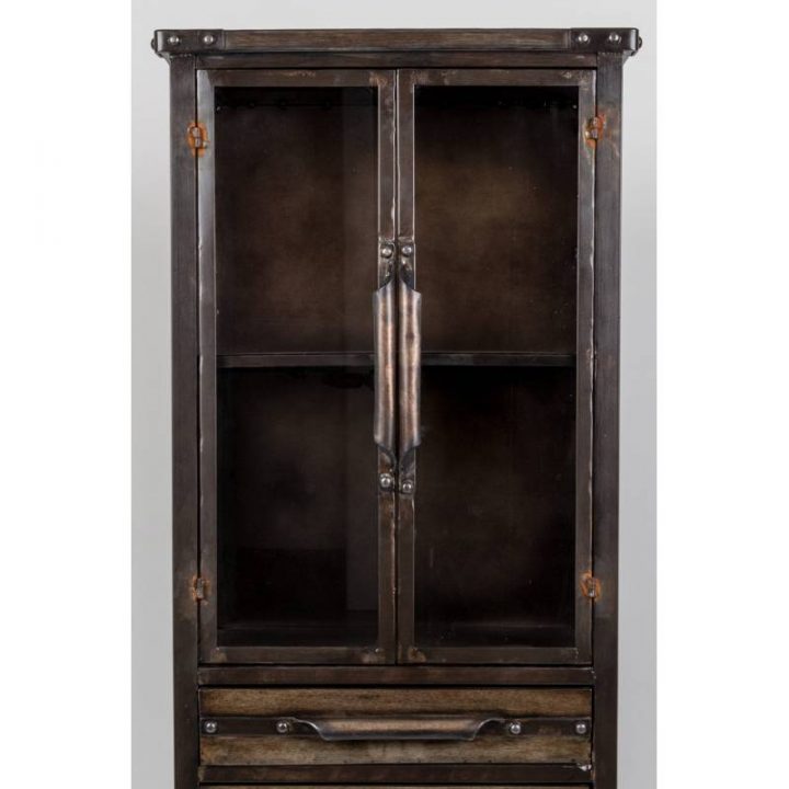 Vaisselier Otis Meuble Indus Woody Vitrine De Rangement En à Vitrine De Rangement