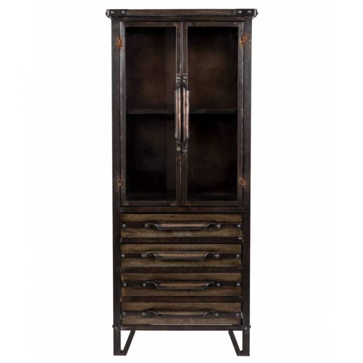 Vaisselier Otis Meuble Indus Woody Vitrine De Rangement En intérieur Vitrine De Rangement