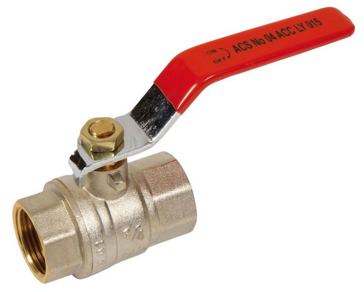 Vanne 1" (26X34) Ff – 1/4 Tour À Boisseau Sphérique Laiton à Presse Étoupe Robinet