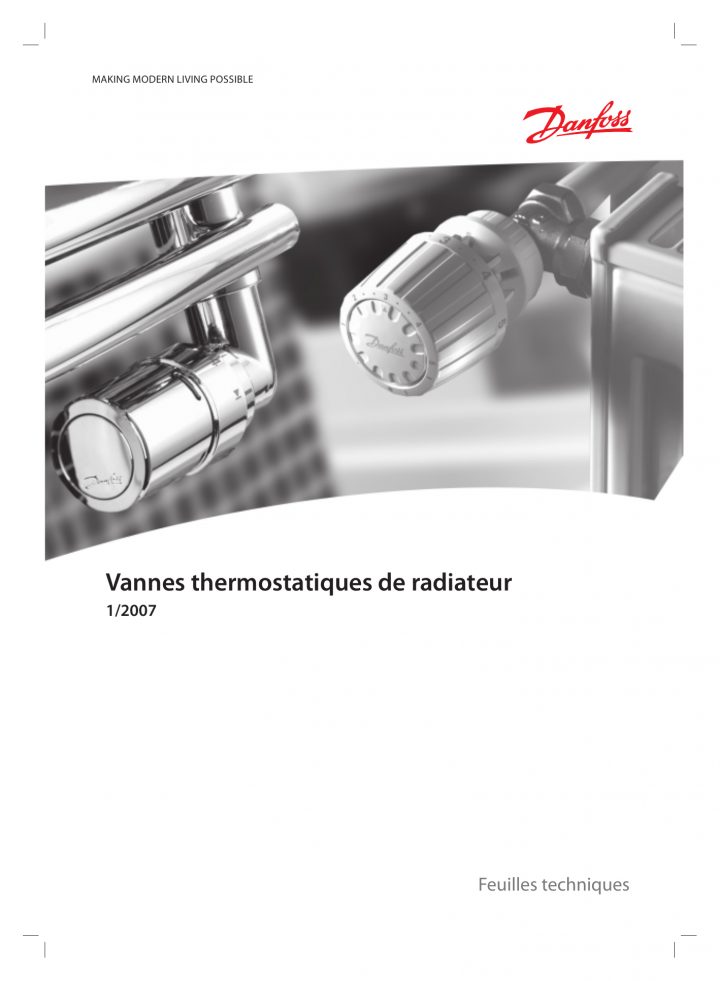 Vannes Thermostatiques De Radiateur | Manualzz encequiconcerne Changer Robinet Thermostatique Sans Vidanger