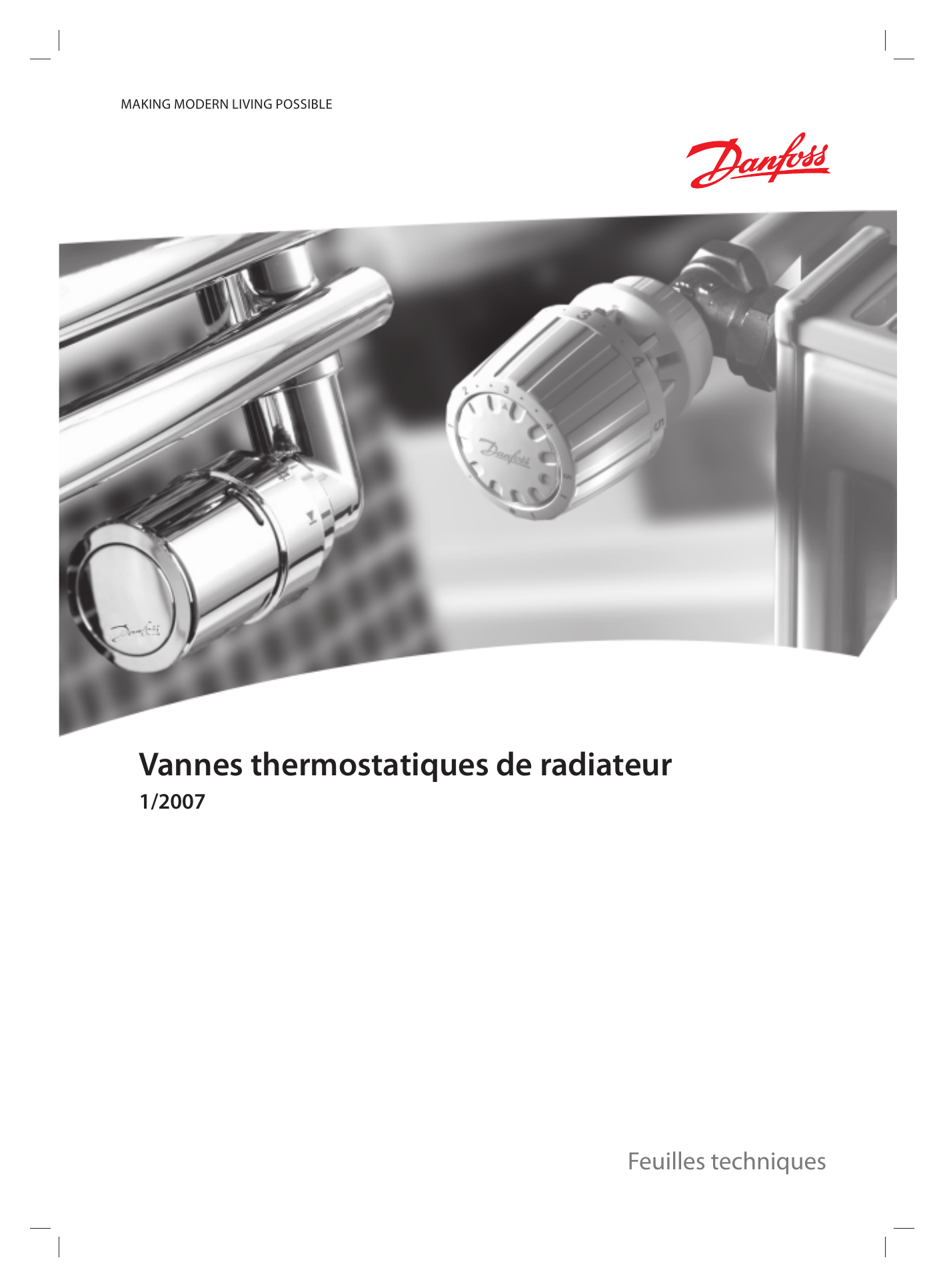 Vannes Thermostatiques De Radiateur | Manualzz serapportantà Robinet Thermostatique Danfoss Fiche Technique