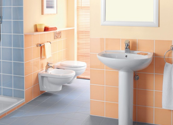 Vasque Lavabo Colonne Villeroy & Boch | Salle De Bains tout Carrelage Avec Cabochon Villeroy Et Boch