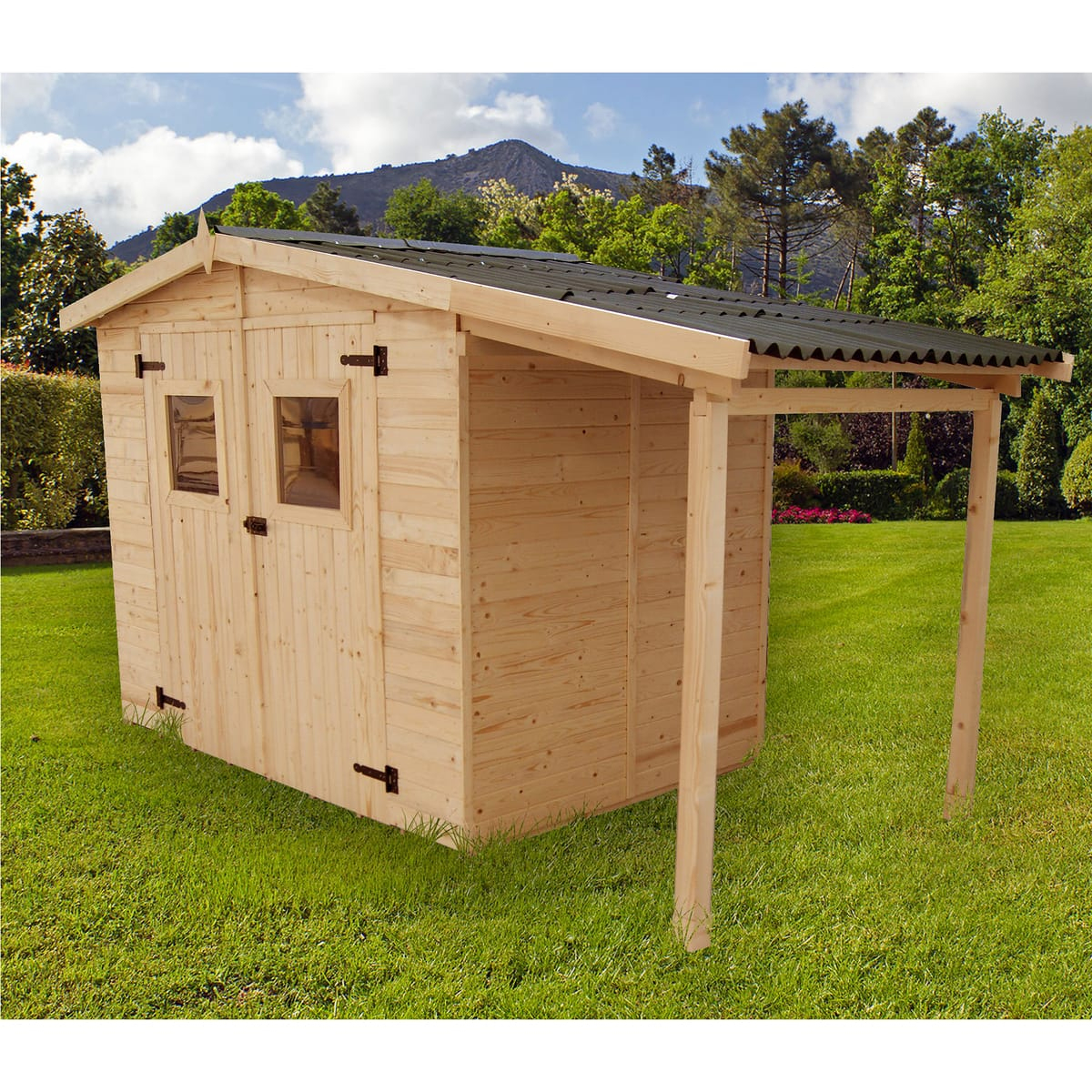 Vente Abri Jardin-Abri De Jardin Bois 15 20 M - Tritoo tout Abri De Jardin Auchan