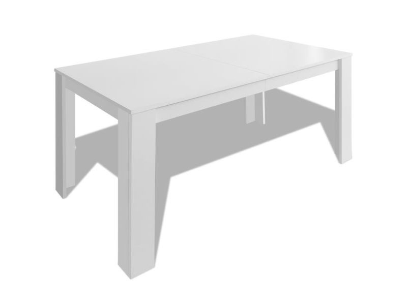 Vidaxl Table De Salle À Manger 140 X 80 75 Cm Blanc 243056 pour Table Salle A Manger Conforama