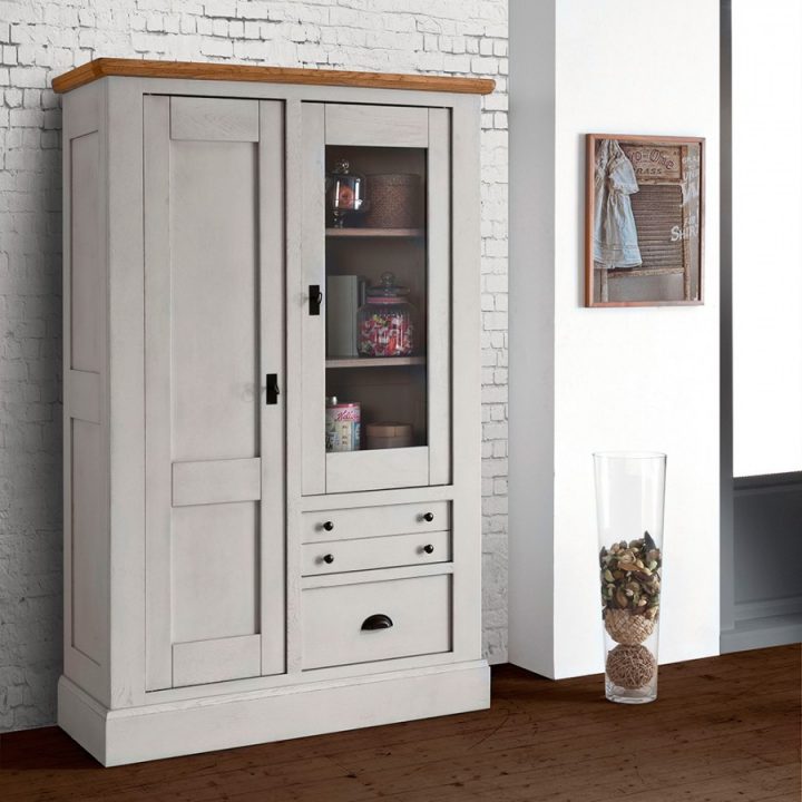 Vitrine 1 Porte Romance – Meubles Rigaud dedans Meuble Vitrine But