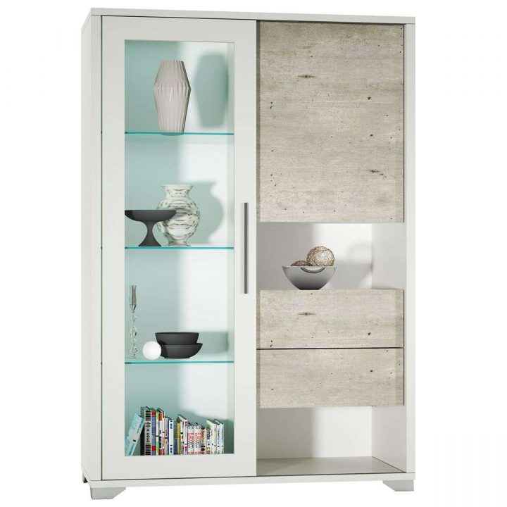 Vitrine 2 Portes Multi-Rangements – Gemma encequiconcerne Meuble Vitrine But