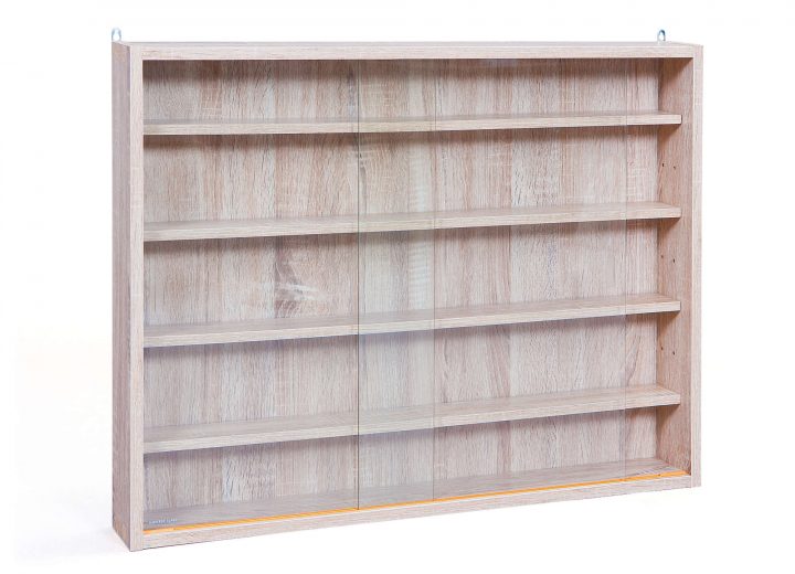 Vitrine Collection Collectizioni Interlink 5 Niches Couleur Bois Chêne pour Meuble Vitrine But