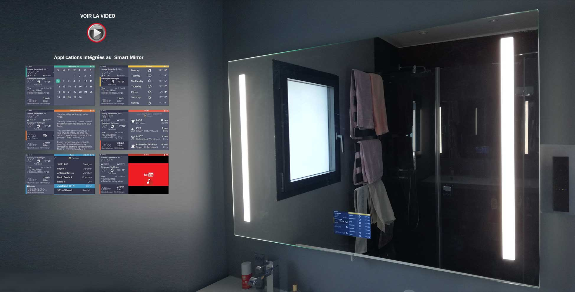Vitrumglass Smart Mirror destiné Miroir Salle De Bain Bluetooth