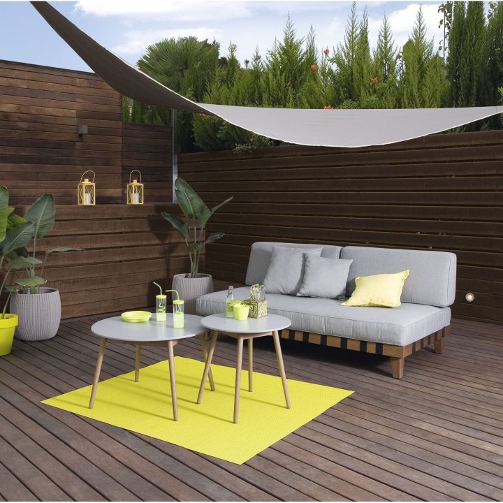 Voile D'Ombrage Triangulaire Taupe Fossil L.360 X L.360 Cm à Toile Tendue Jardin Voile D'Ombrage Triangulaire Taupe Fossil L.360 X L.360 Cm à Toile Tendue Jardin