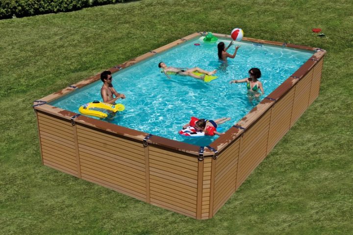 Zodiac Azteck Hors-Sol Rectangle 8.9X4M à Promo Piscine Bois Cora