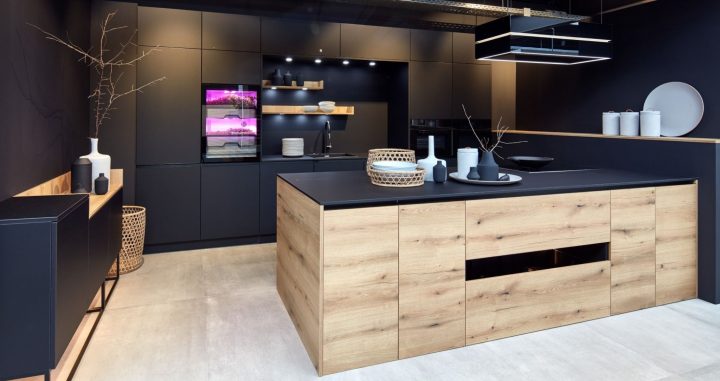 meuble haut noir et bois meuble haut noir et bois