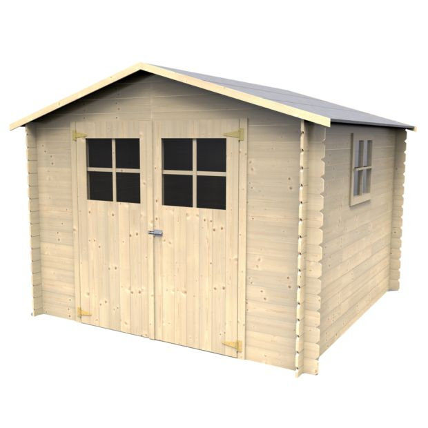 Abri De Jardin Bois 7.7 M² Ep. 19 Mm Mirama Colis : L.2,10 pour Abri De Jardin Grosfillex 7 5