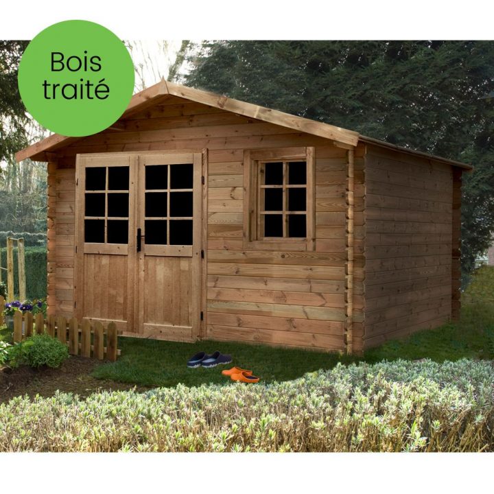 Abri De Jardin Bois Traité 12,60 M² Ep. 28 Mm Aloha serapportantà Abri Jardin Bois
