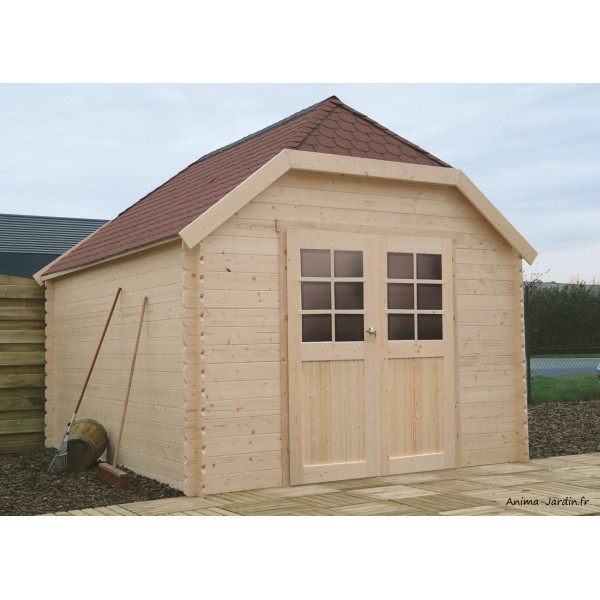 Abri De Jardin En Bois 28Mm, Limerick, 10M², 2 Portes encequiconcerne Abri De Jardin Bois Pas Cher