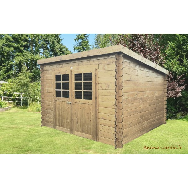 Abri De Jardin En Bois 28Mm, Riom, 6M², 2 Portes, Solid concernant Abri Bois Pas Cher Abri De Jardin En Bois 28Mm, Riom, 6M², 2 Portes, Solid concernant Abri Bois Pas Cher