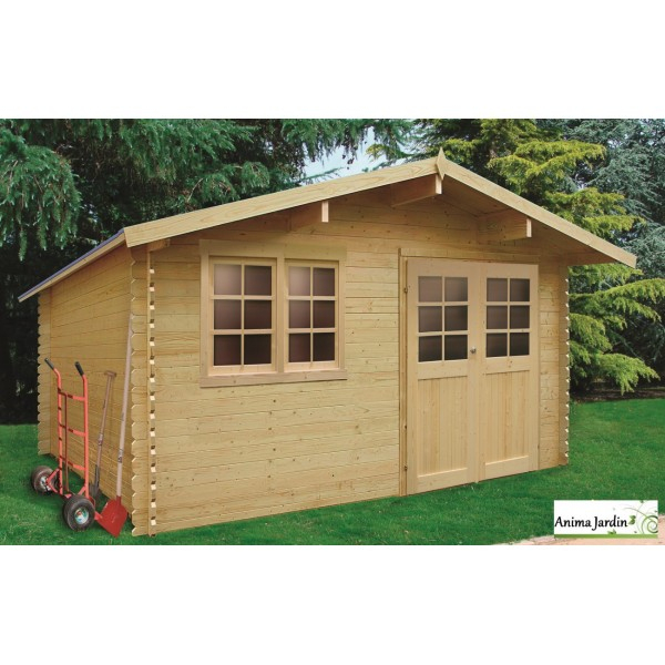 Abri De Jardin En Bois 28Mm, Visp, 14M², 2 Portes, Solid destiné Abri De Jardin Bois Pas Cher