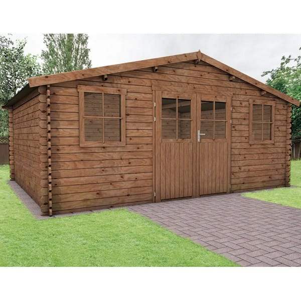 Abri De Jardin En Bois Neptune 19,8 M² – 28 Mm Traité serapportantà Abri De Jardin En Bois