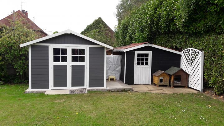 Abri De Jardin En Pvc 11,2M² Deco Gris Foncé Et Blanc pour Abri De Jardin Grosfillex 7 5