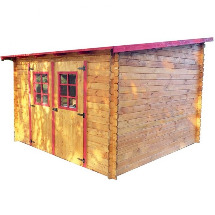 Abri De Jardin Madriers Bois Massif 9.94M² Avec Toit Mono avec Plan Abri Bois 1 Pente Abri De Jardin Madriers Bois Massif 9.94M² Avec Toit Mono avec Plan Abri Bois 1 Pente