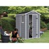 Abri De Jardin Résine Premium 46 Gris - 2 M² Gris Keter pour Abri De Jardin En Resine 10M2