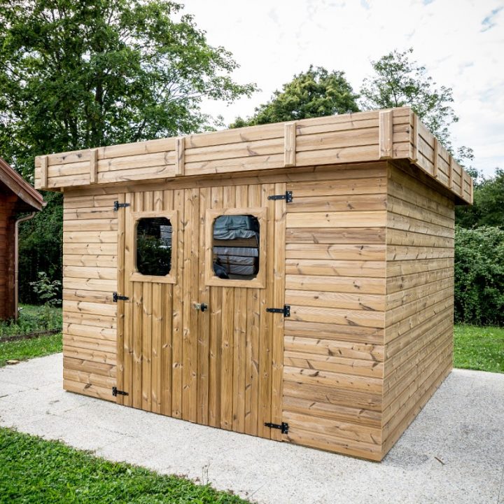 Abri En Bois Thermowood Thizy 11,53M² + Toiture En Acier Habrita avec Toiture Abri De Jardin Abri En Bois Thermowood Thizy 11,53M² + Toiture En Acier Habrita avec Toiture Abri De Jardin