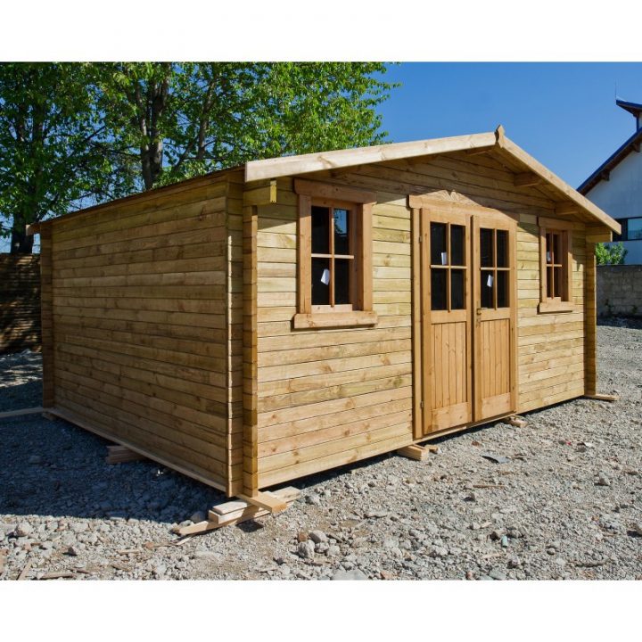 Abri Sur Mesure Oligner 498X298Cm Madriers 28Mm Traités pour Abri Aluminium Sur Mesure