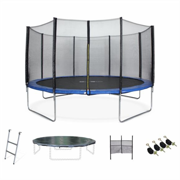 Alice'S Garden – Trampoline 430Cm Bleu Avec Filet De avec Alice Garden Trampoline