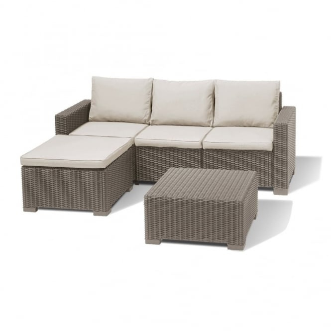 Allibert California Corner Sofa & Table – Cappuccino concernant Allibert California