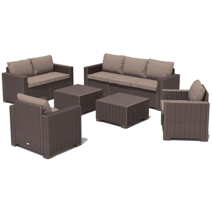 Allibert California Gartenmöbel Lounge Rattanoptik concernant Allibert California